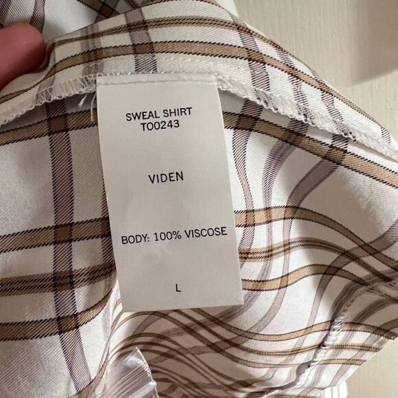 Viden Sweal Oversized Plaid Shirt Women's Sz. L - Picture 4 of 6